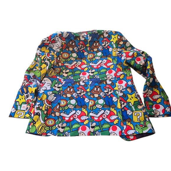 Nintendo Super Mario Dress Suit Boy Size 16Y OppoSuits Gamer 3 Pc Set - Picture 4 of 16